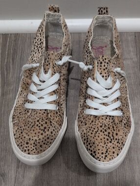 Women’s Jelly Pop Leopard Print Casual Lace-Up Sneakers